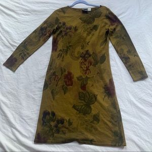 Lennie for Nina Leonard Green Woven Dress